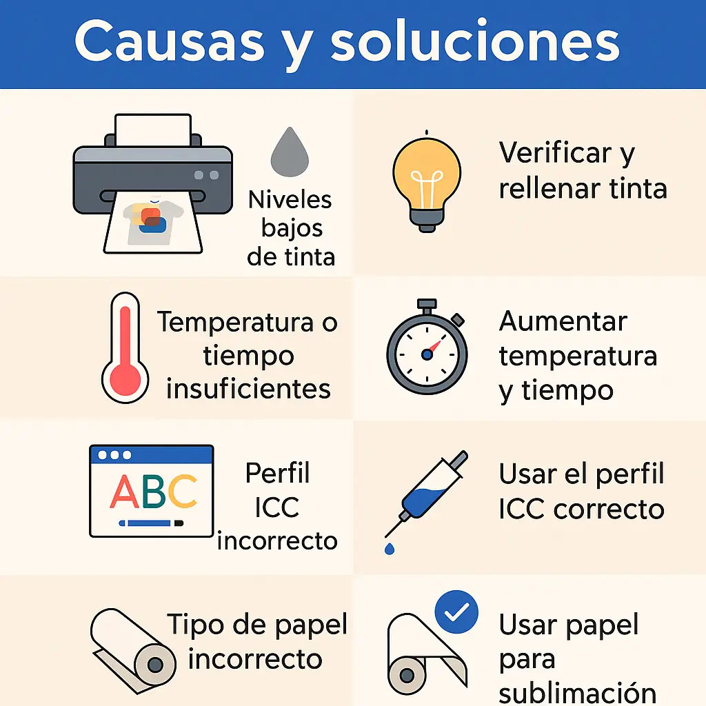 sublimación colores apagados
