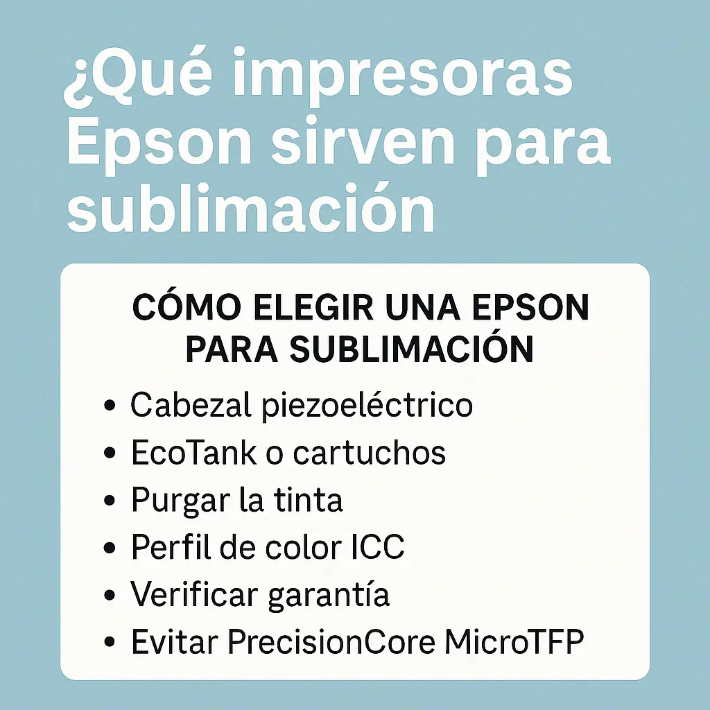 Qué impresoras Epson sirven para sublimar