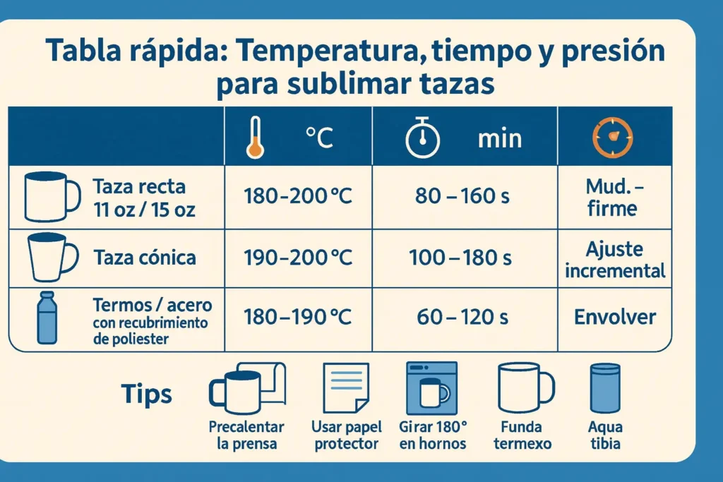 sublimación de tazas