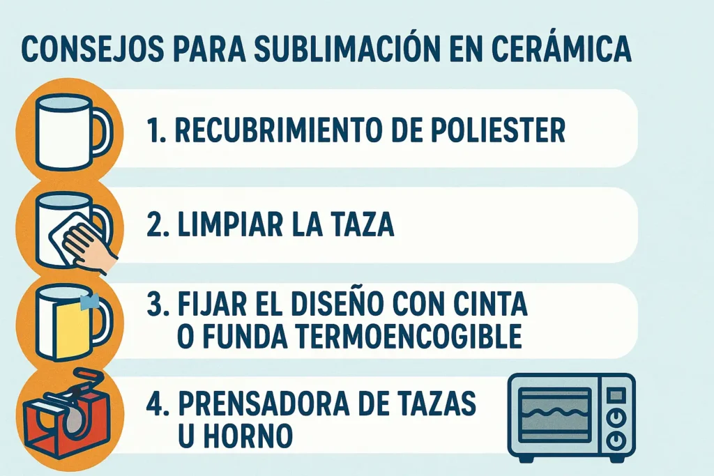sublimación en cerámica