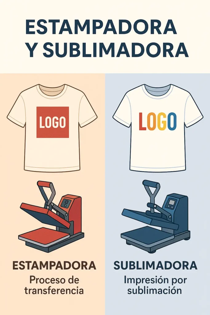 diferencia entre estampadora y sublimadora