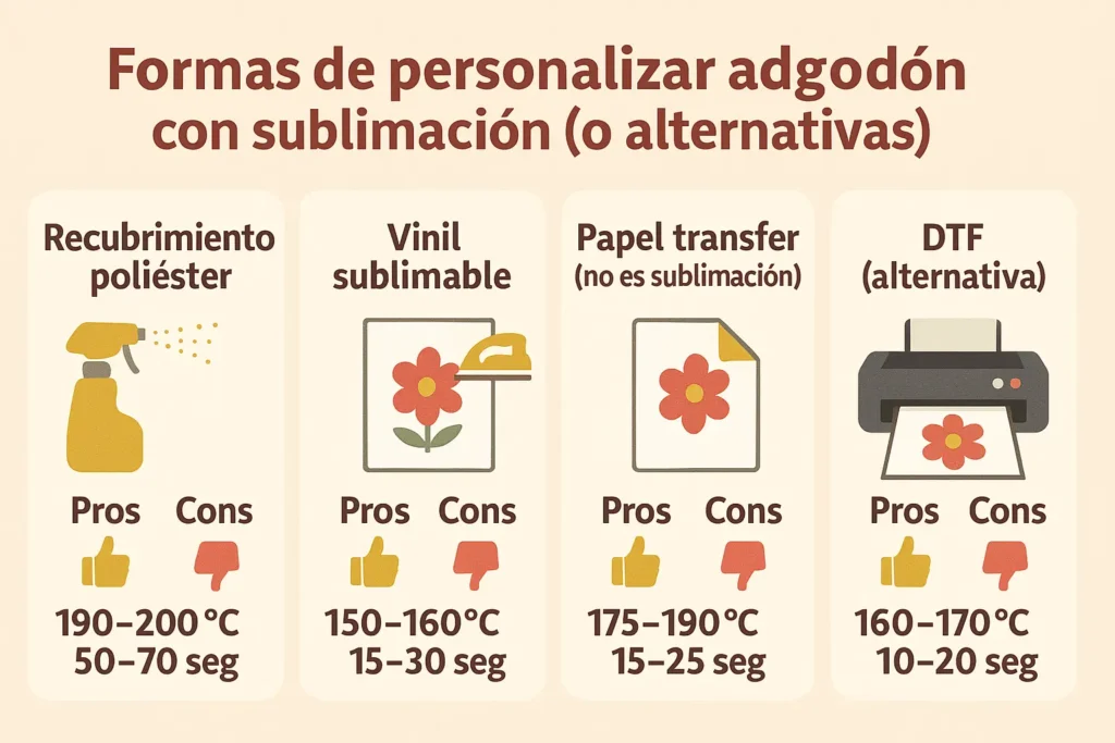 sublimación en algodón