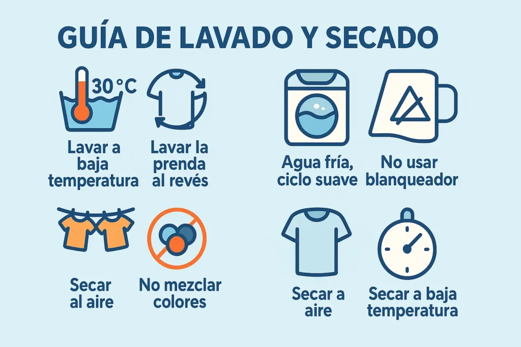 cómo lavar ropa sublimada