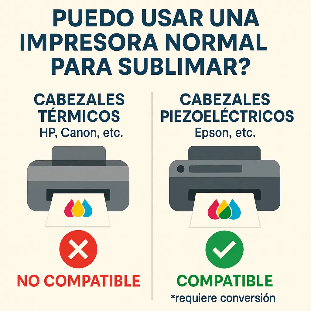 Se puede usar una impresora normal para sublimar