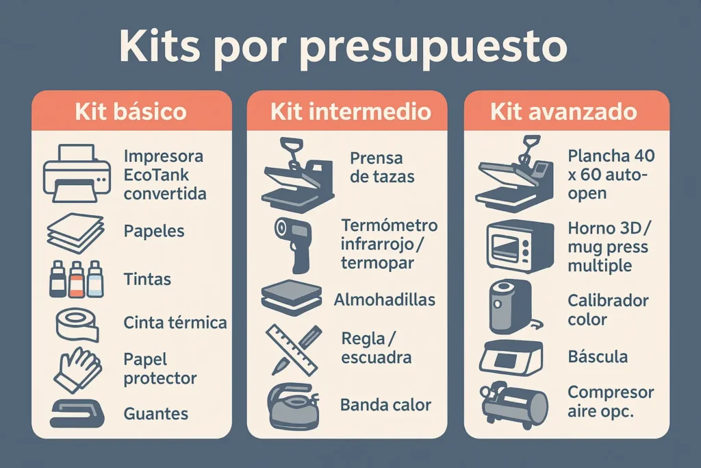 que herramientas necesito para iniciar mi negocio de sublimación