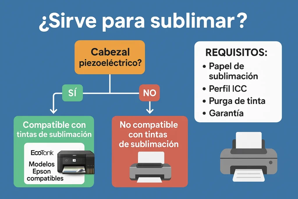 como saber si mi impresora sirve para sublimar