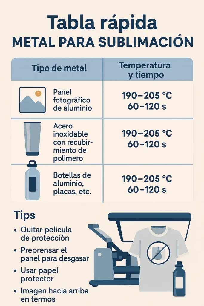 sublimación en metal
