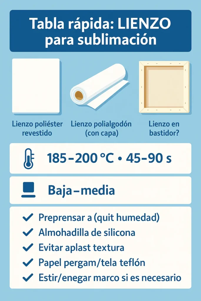 sublimación en lienzo