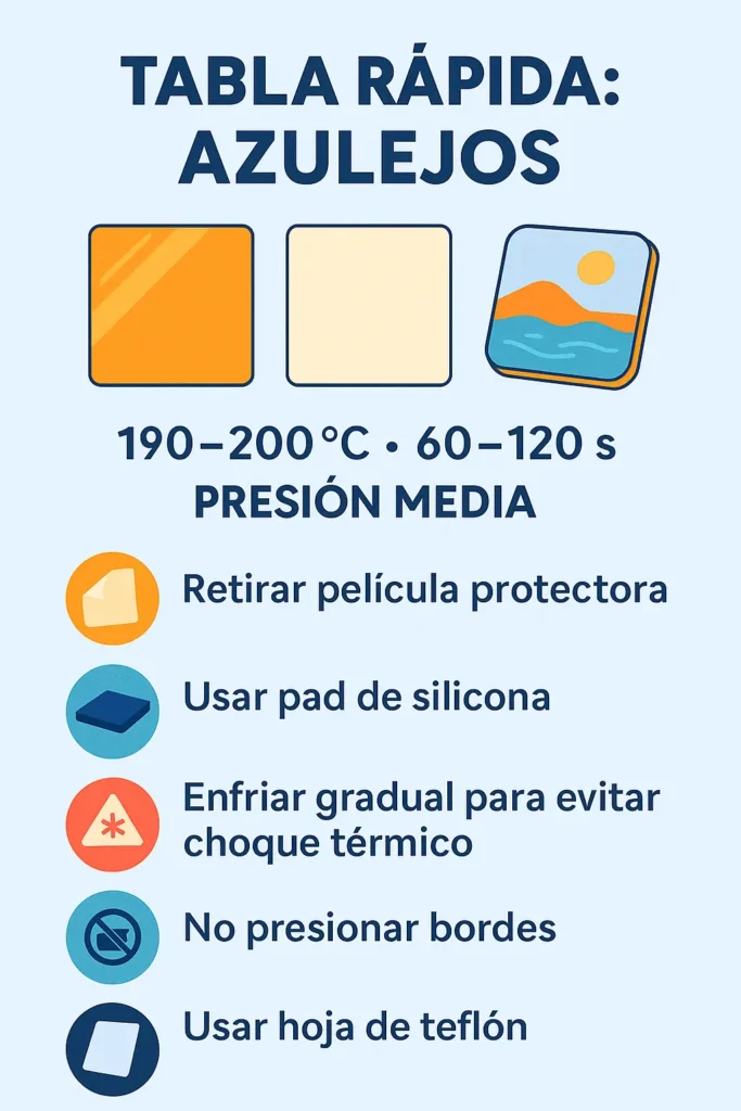sublimación en azulejos