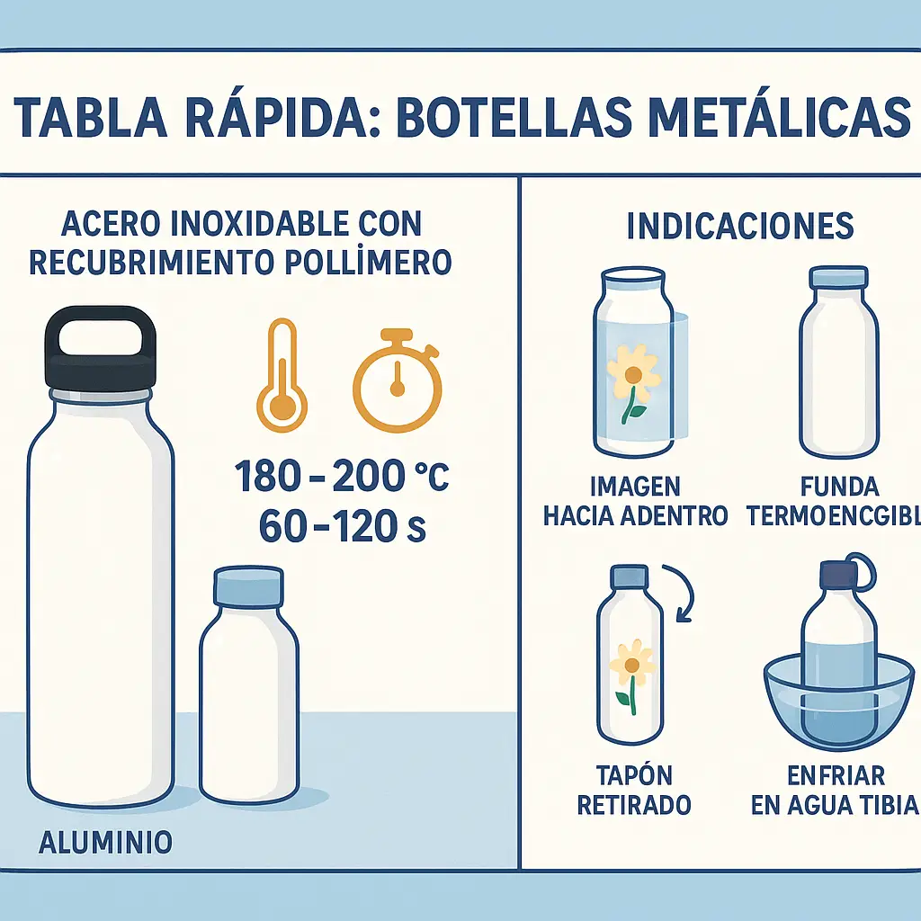 Cómo sublimar botellas metálicas