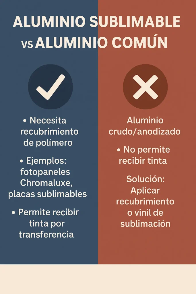 se puede sublimar en cualquier aluminio
