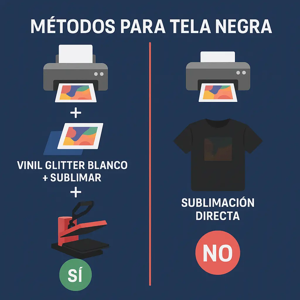 se puede sublimar en prendas oscuras