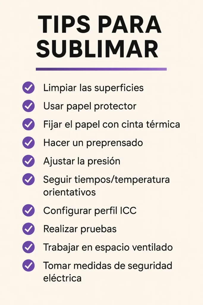 tips para sublimar