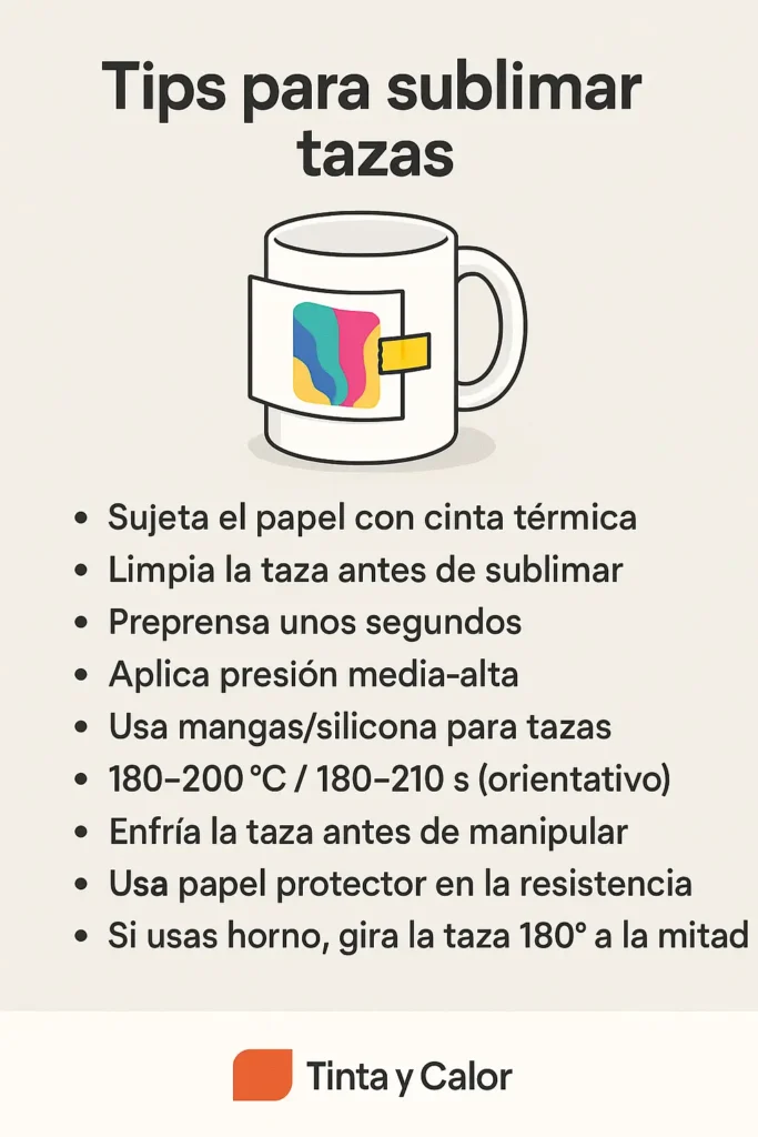 Tips para sublimar tazas