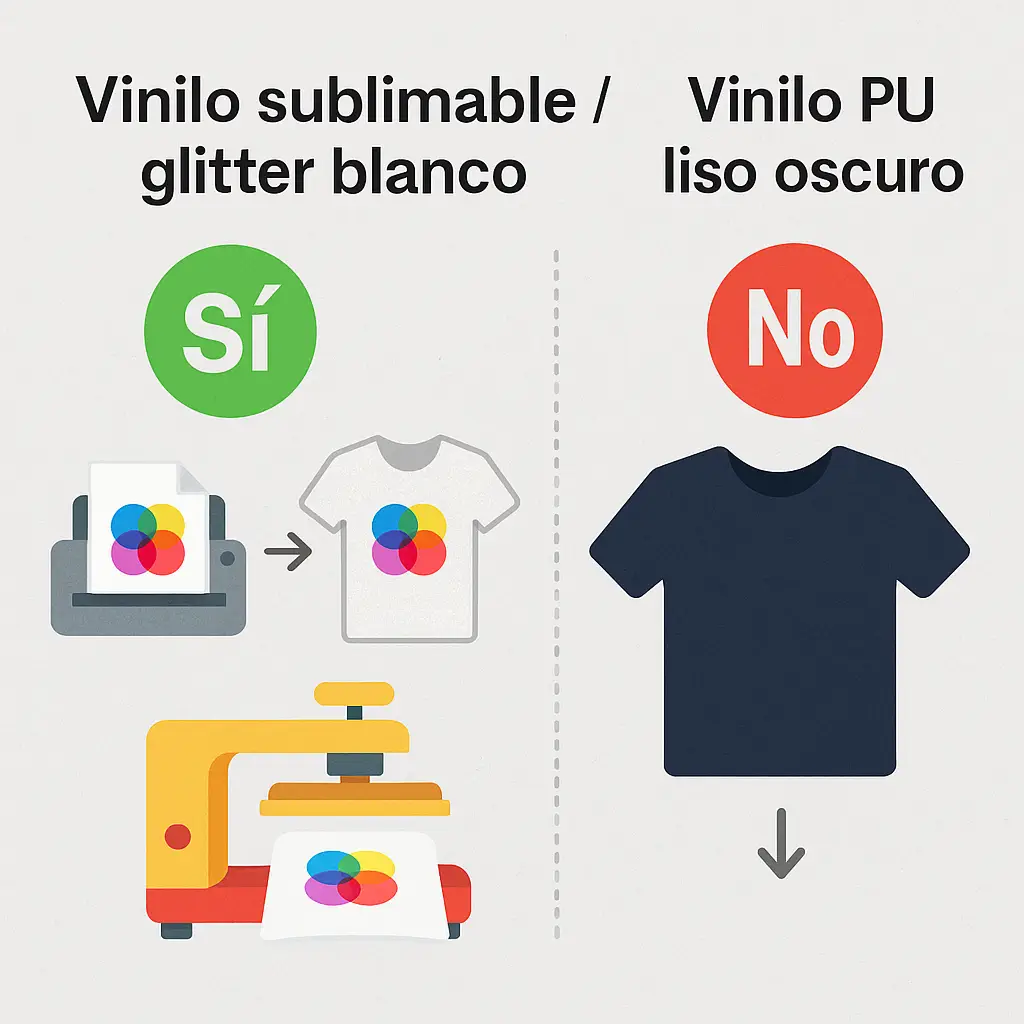 Se puede sublimar sobre vinilo textil
